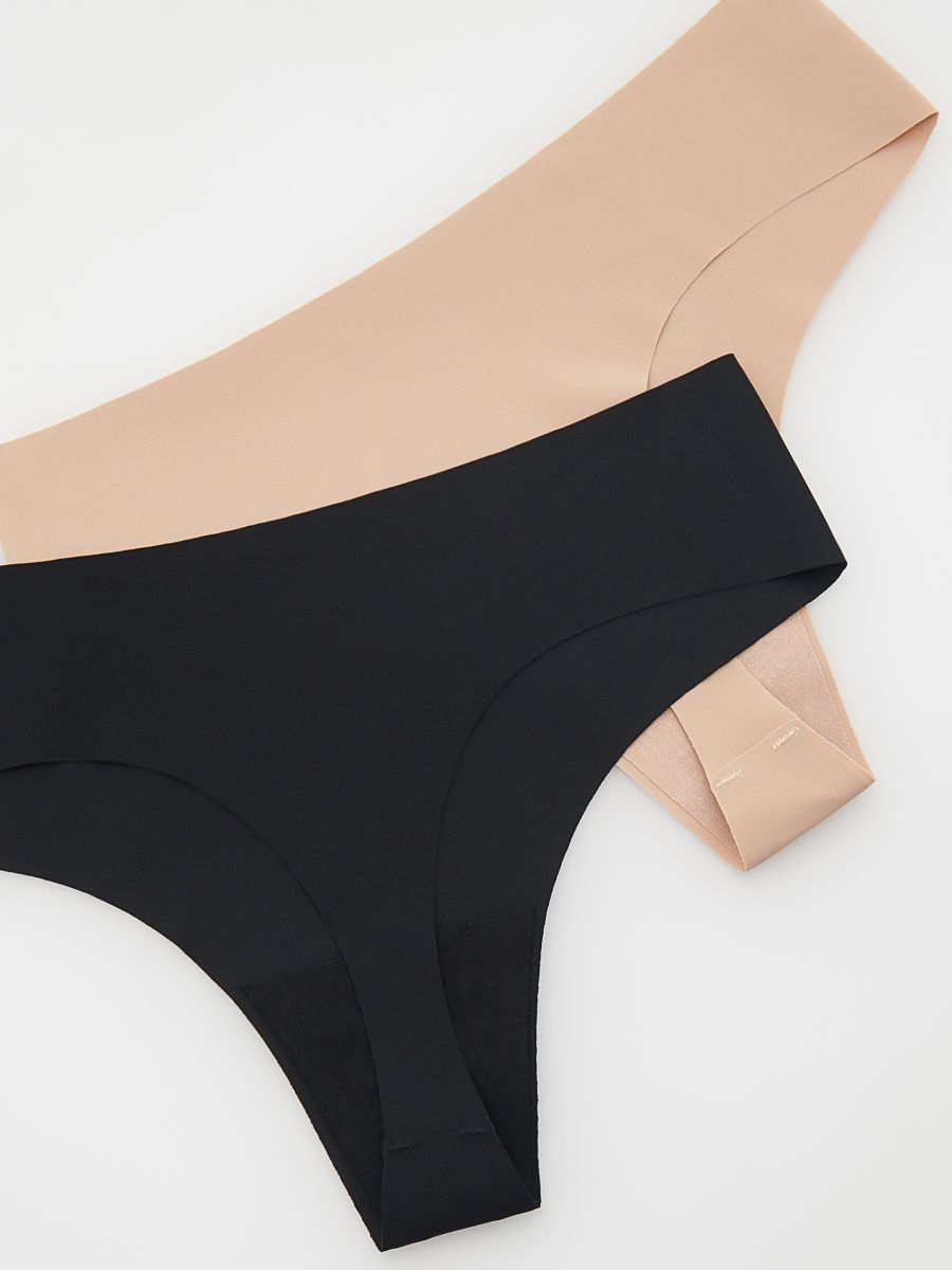 Nahtlose Slips im 2er-Pack - schwarz - RESERVED - 2