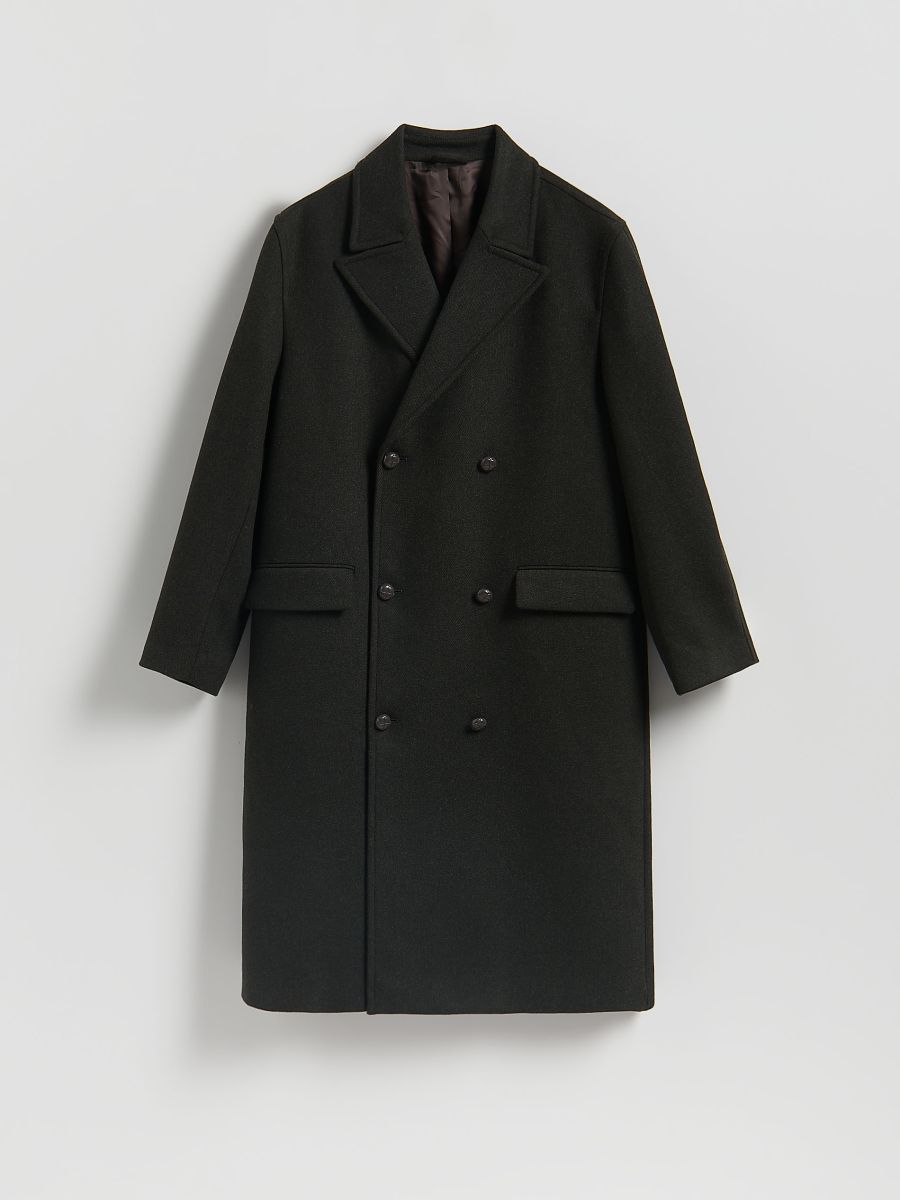Blended wool coat - dusty green - RESERVED