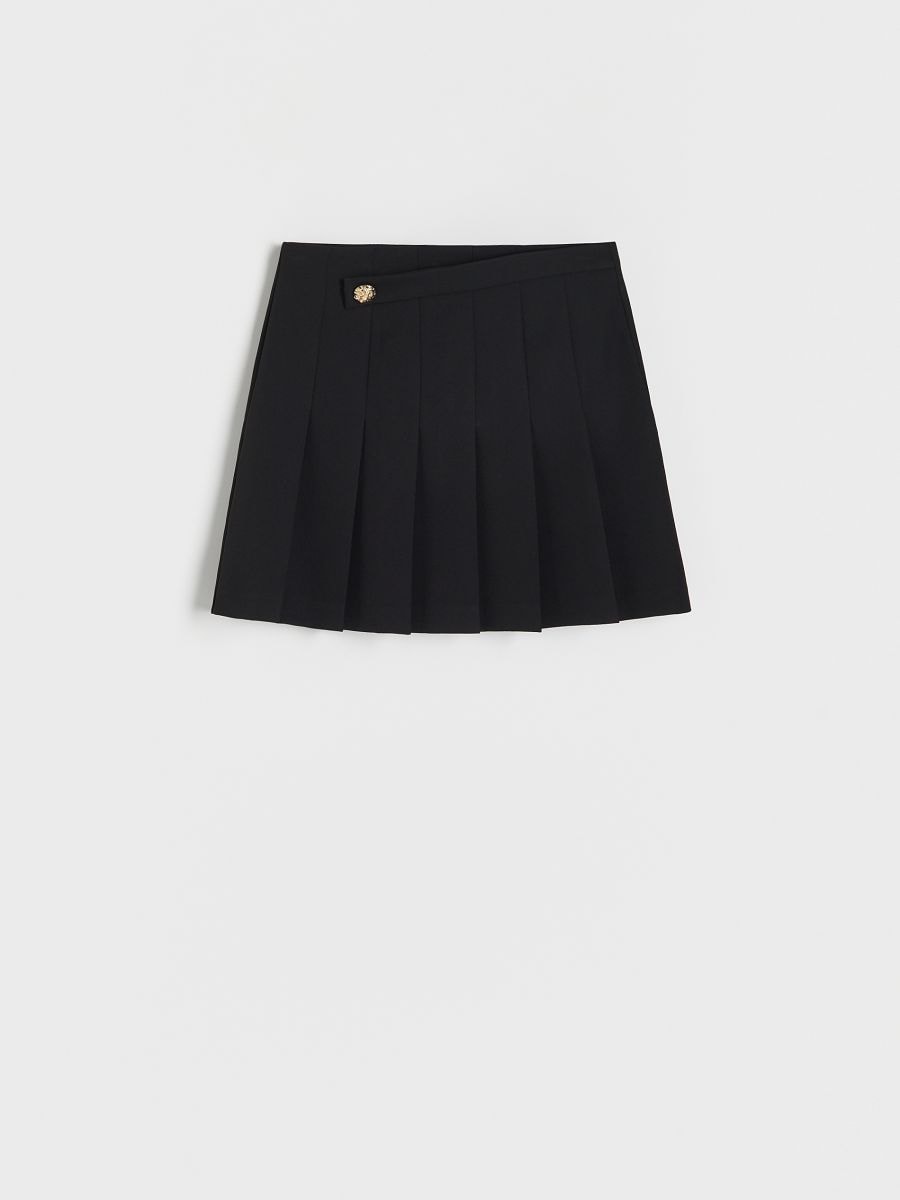 Mini skirt with box pleats - black - RESERVED - 3