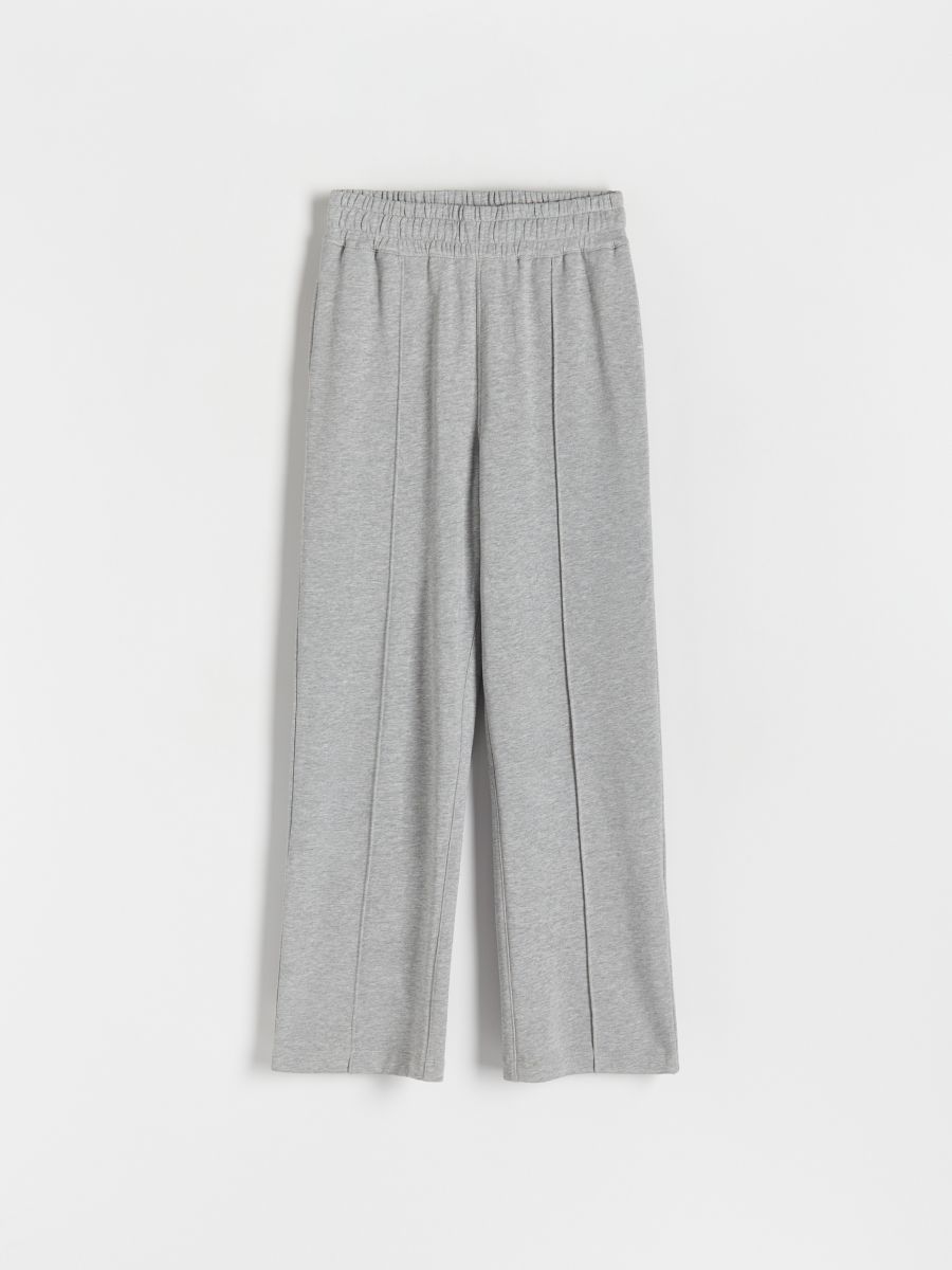 Sweatpants with stitching - light grey - RESERVED - 5