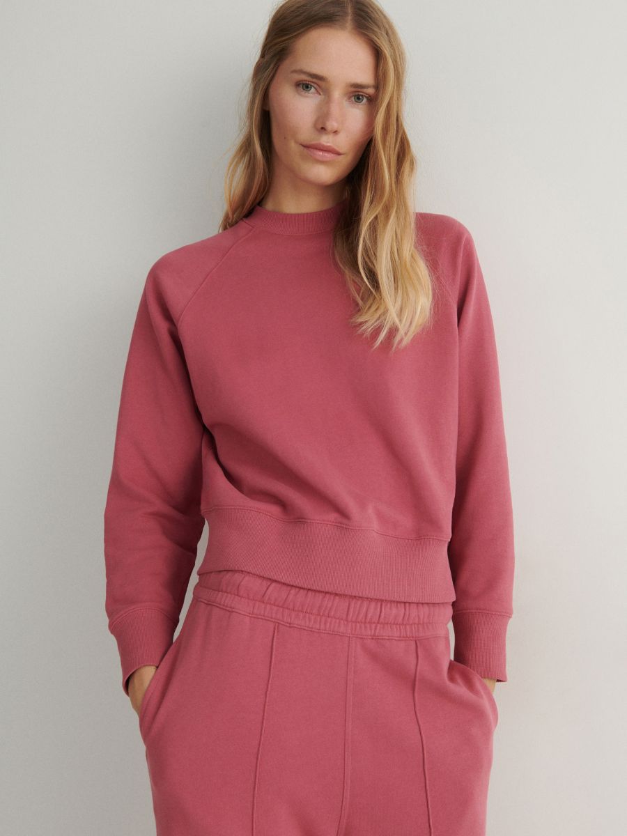 Sweatpants with stitching - rose - RESERVED - 3