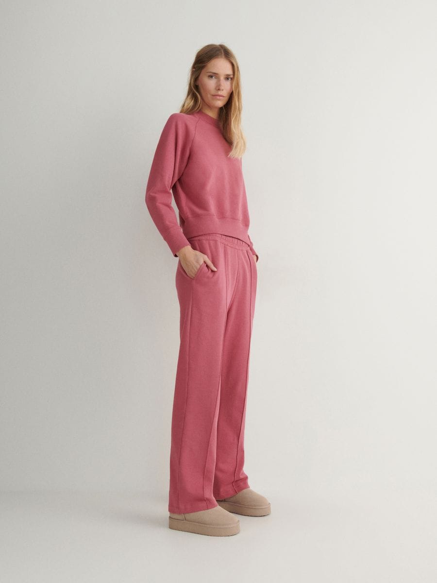 Sweatpants with stitching - rose - RESERVED - 2