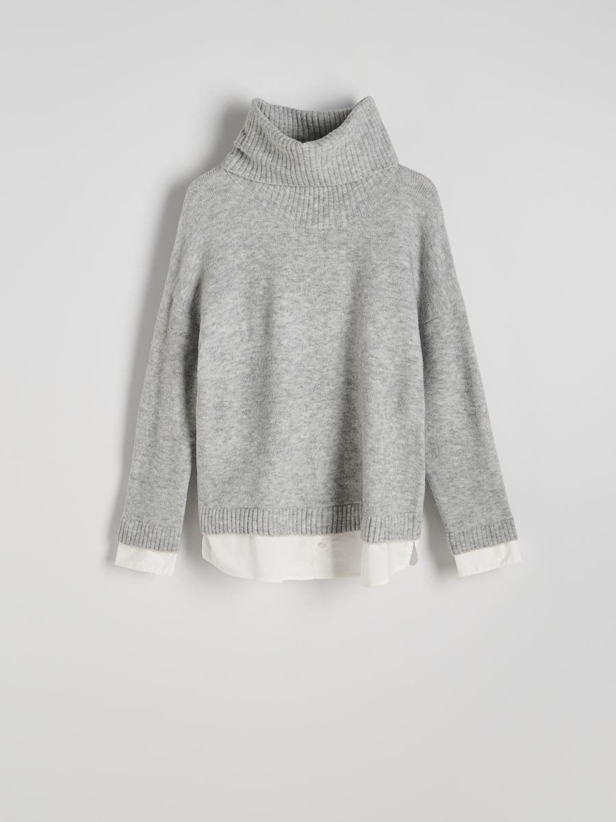 Turtleneck jumper - light grey - RESERVED - 5