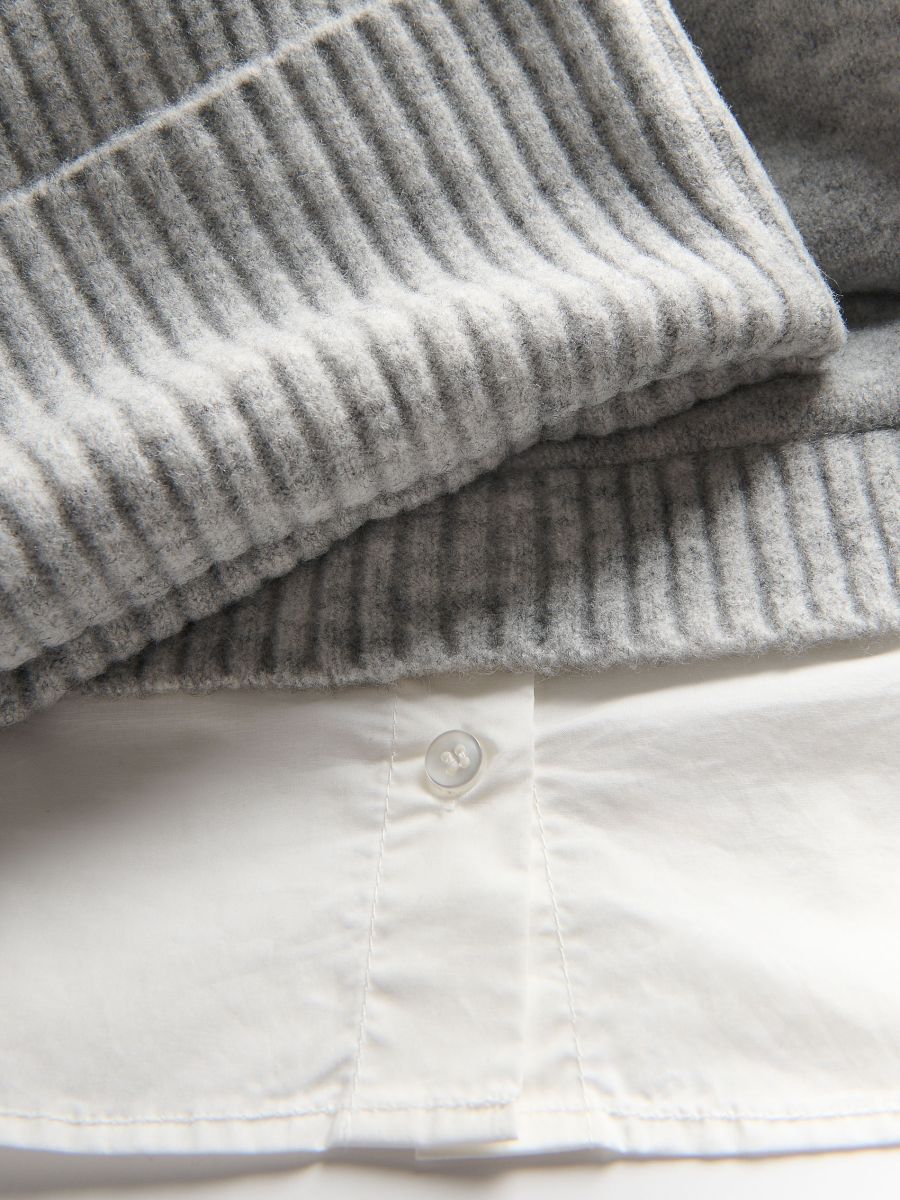 Turtleneck jumper - light grey - RESERVED - 6