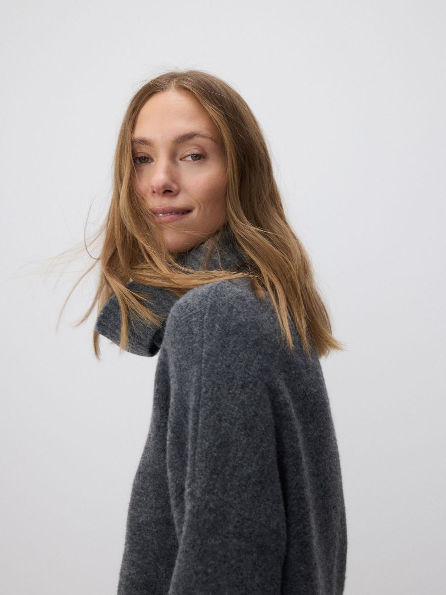 Turtleneck jumper - dark grey - RESERVED - 3