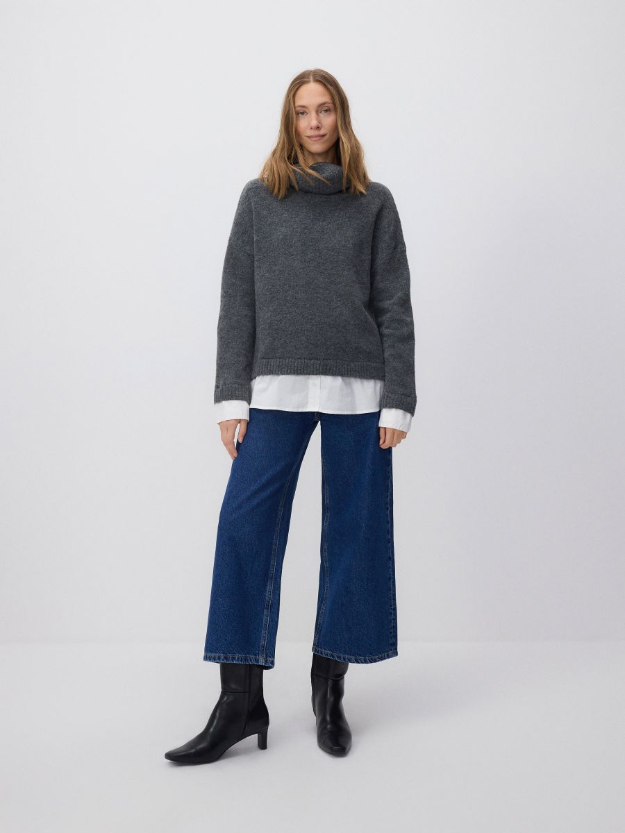 Turtleneck jumper - dark grey - RESERVED - 4