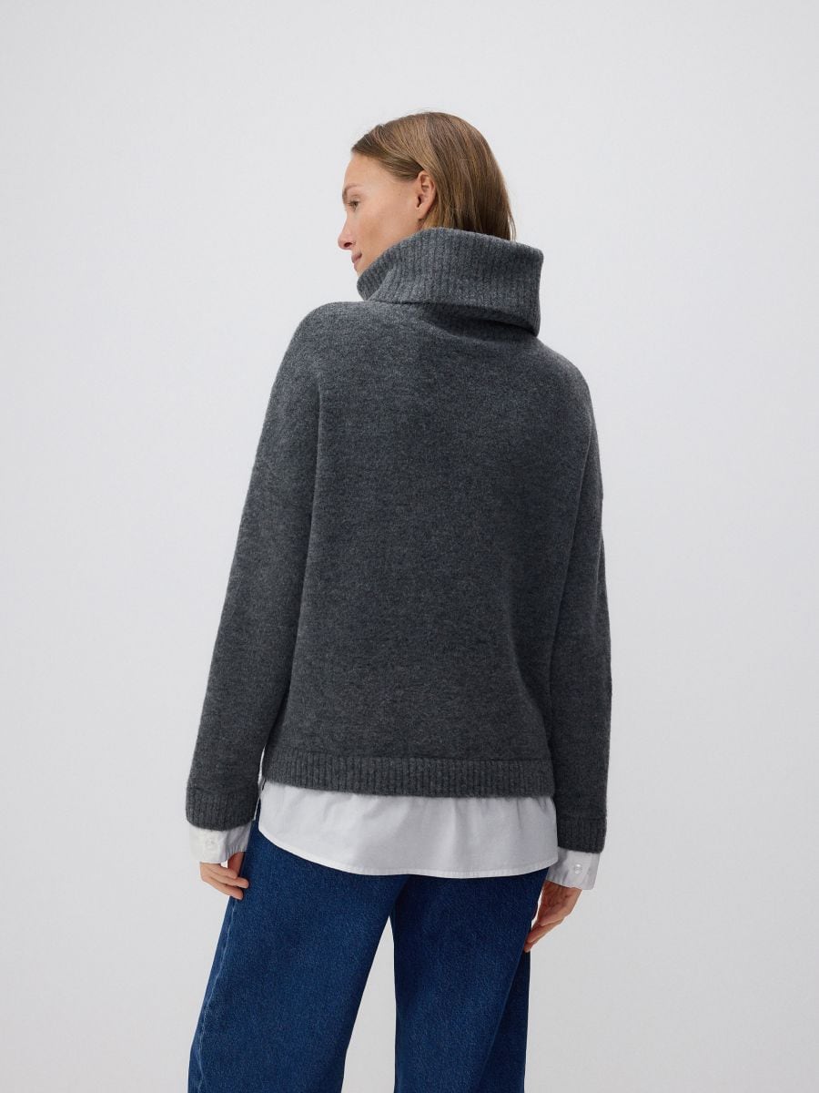 Turtleneck jumper - dark grey - RESERVED - 6