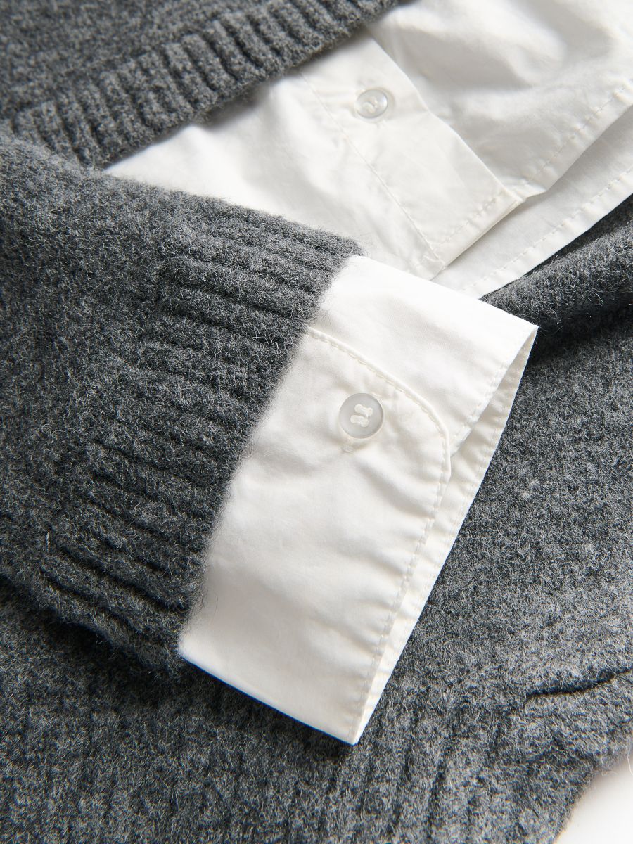 Turtleneck jumper - dark grey - RESERVED - 2