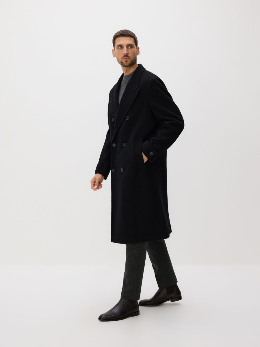 Villasegune pikk mantel - must - RESERVED