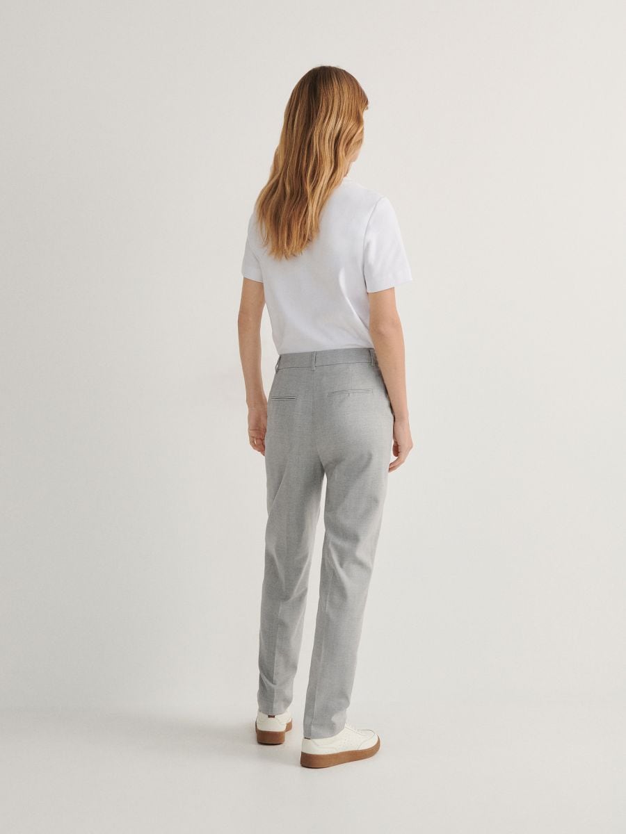 Trousers with pressed crease - light grey - RESERVED - 2