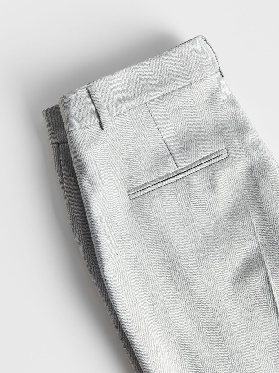 Trousers with pressed crease - light grey - RESERVED - 5