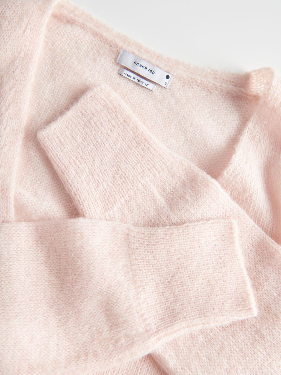 Wrap front jumper with tie detail - rose - RESERVED - 5