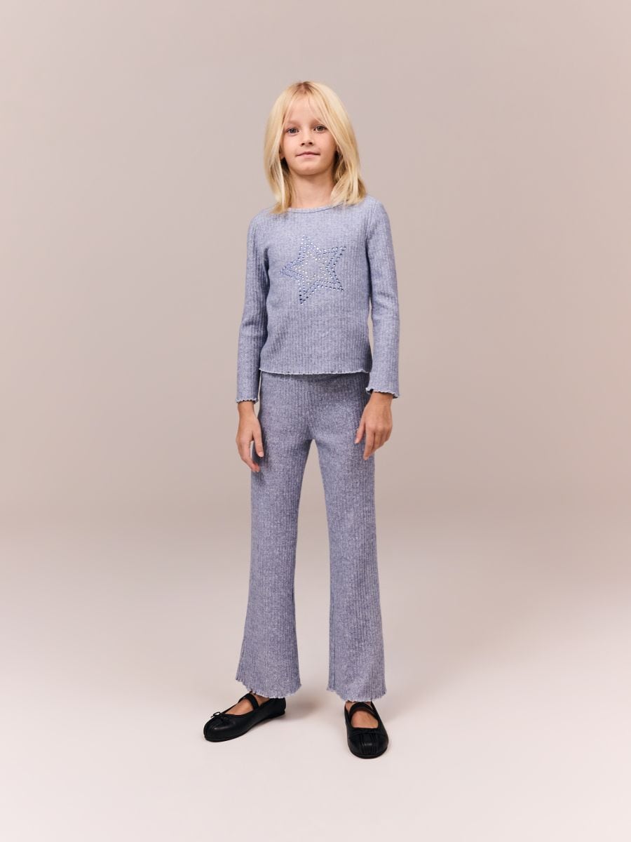 GIRLS` TROUSERS - light grey - RESERVED