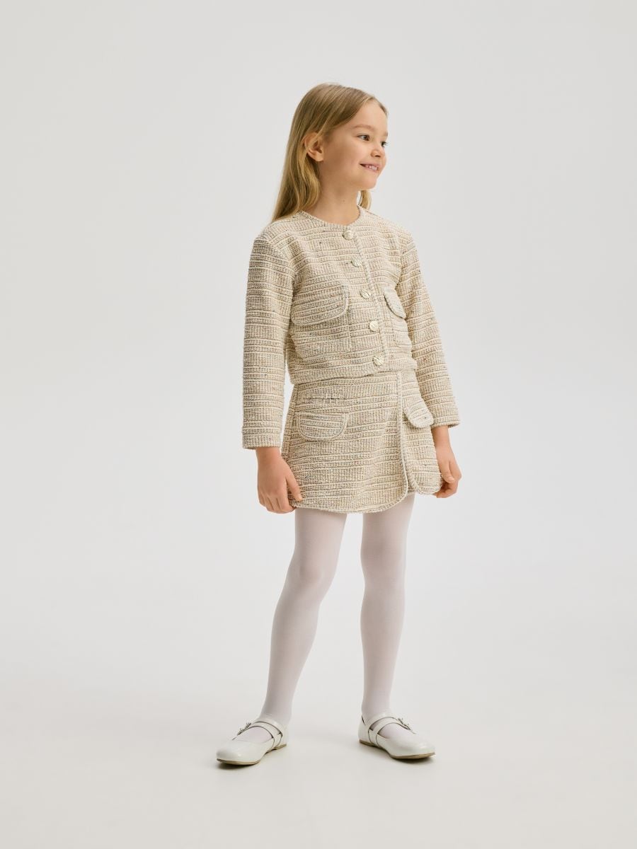Tweed skort - multicolor - RESERVED - 3