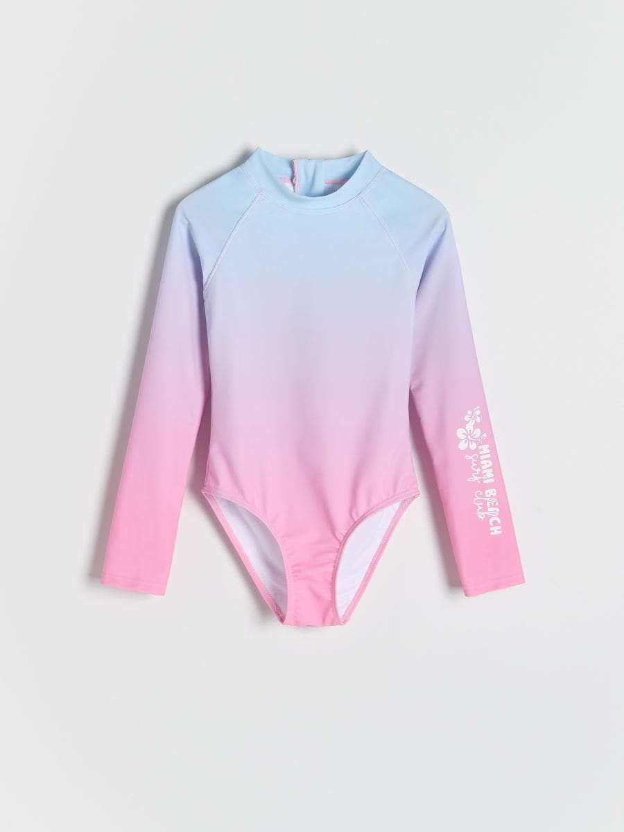Costum de baie cu mânecă lungă - albastru-deschis - RESERVED