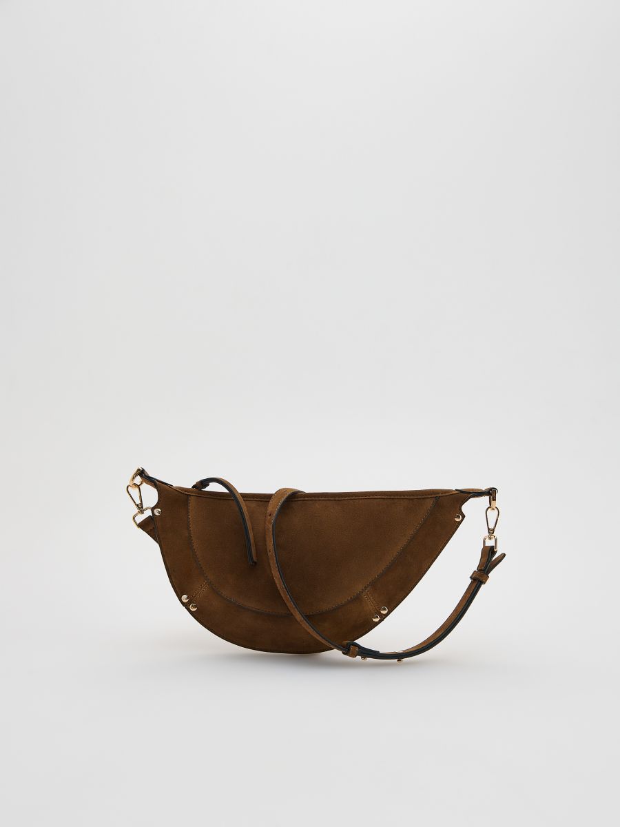 Faux suede bag - golden brown - RESERVED