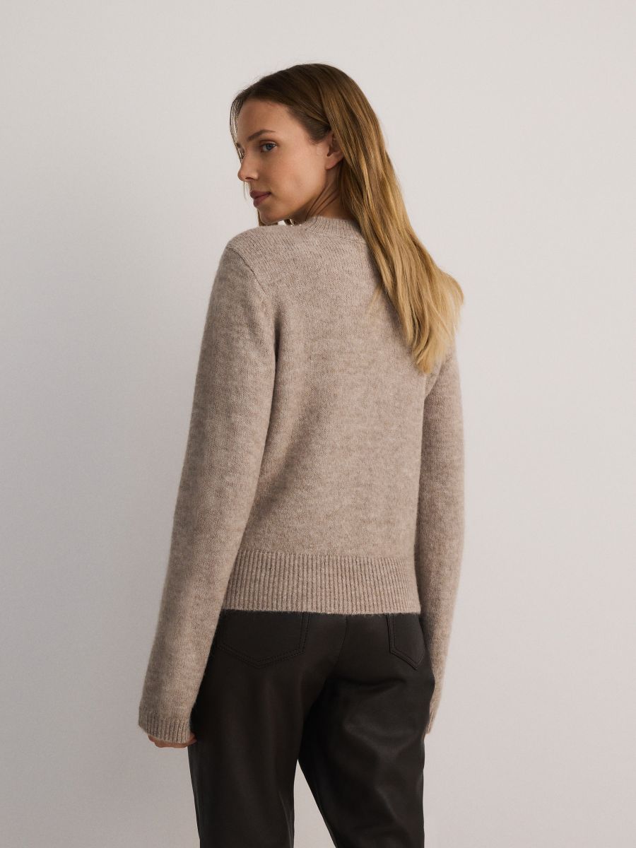 Jumper with decorative appliqué - beige - RESERVED - 4