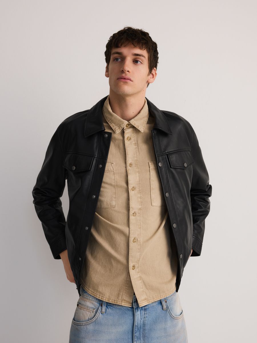 Lederjacke - schwarz - RESERVED - 7