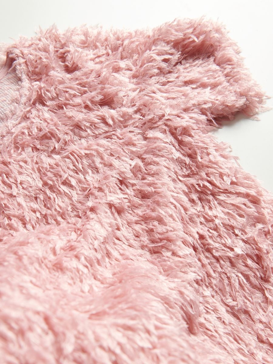 Elegant feathery blouse - dusty rose - RESERVED - 6