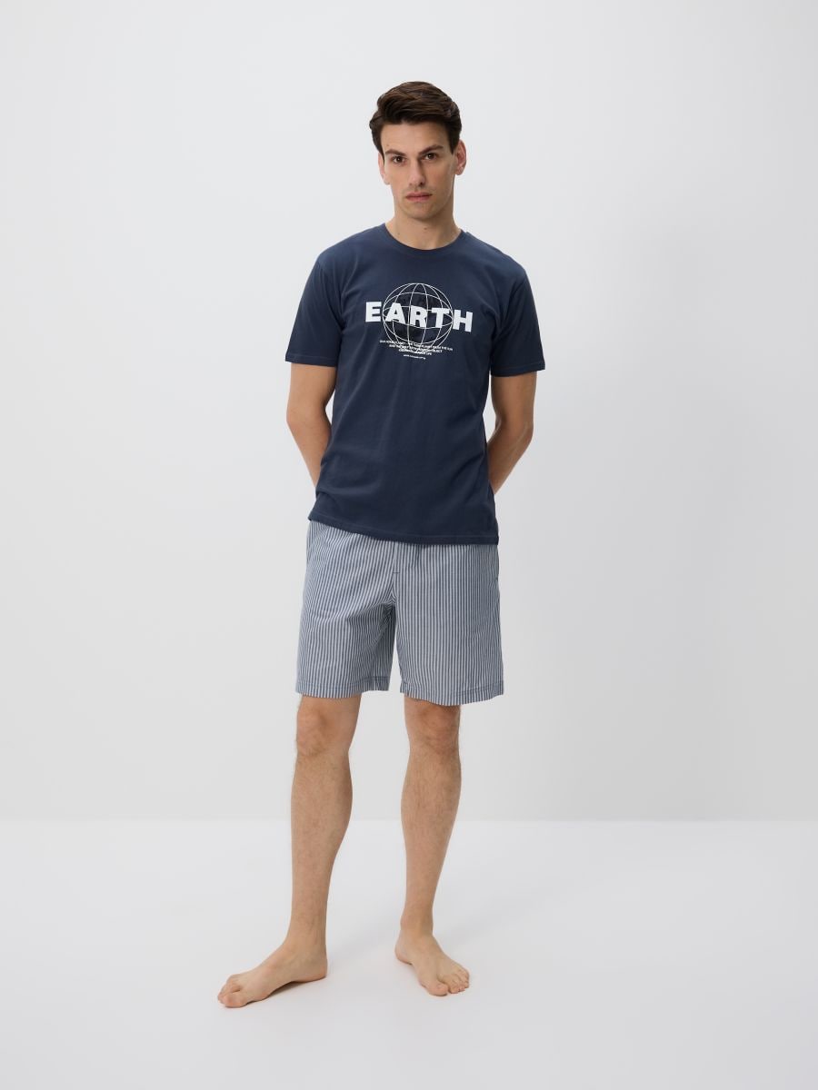 Two piece printed pyjama set - steel blue - RESERVED - 3