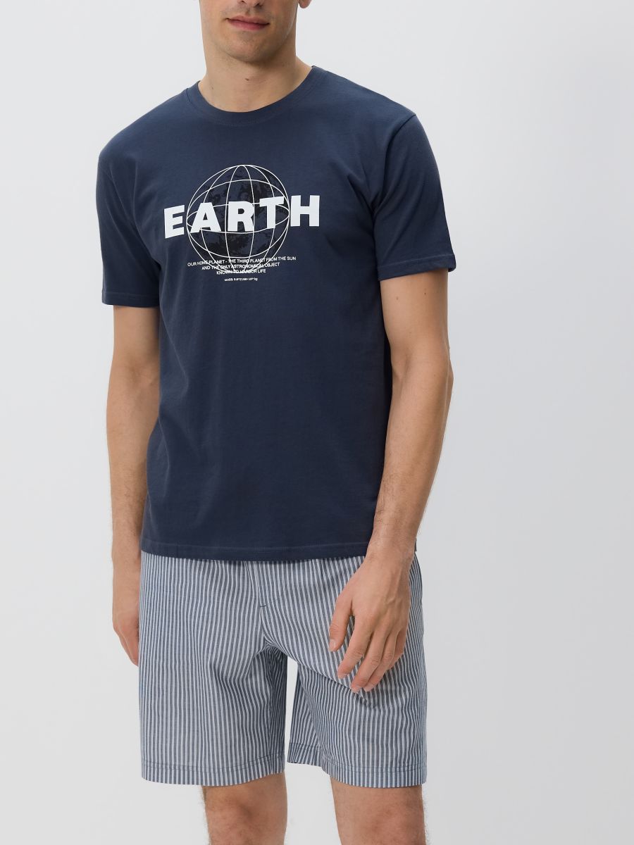 Two piece printed pyjama set - steel blue - RESERVED - 2