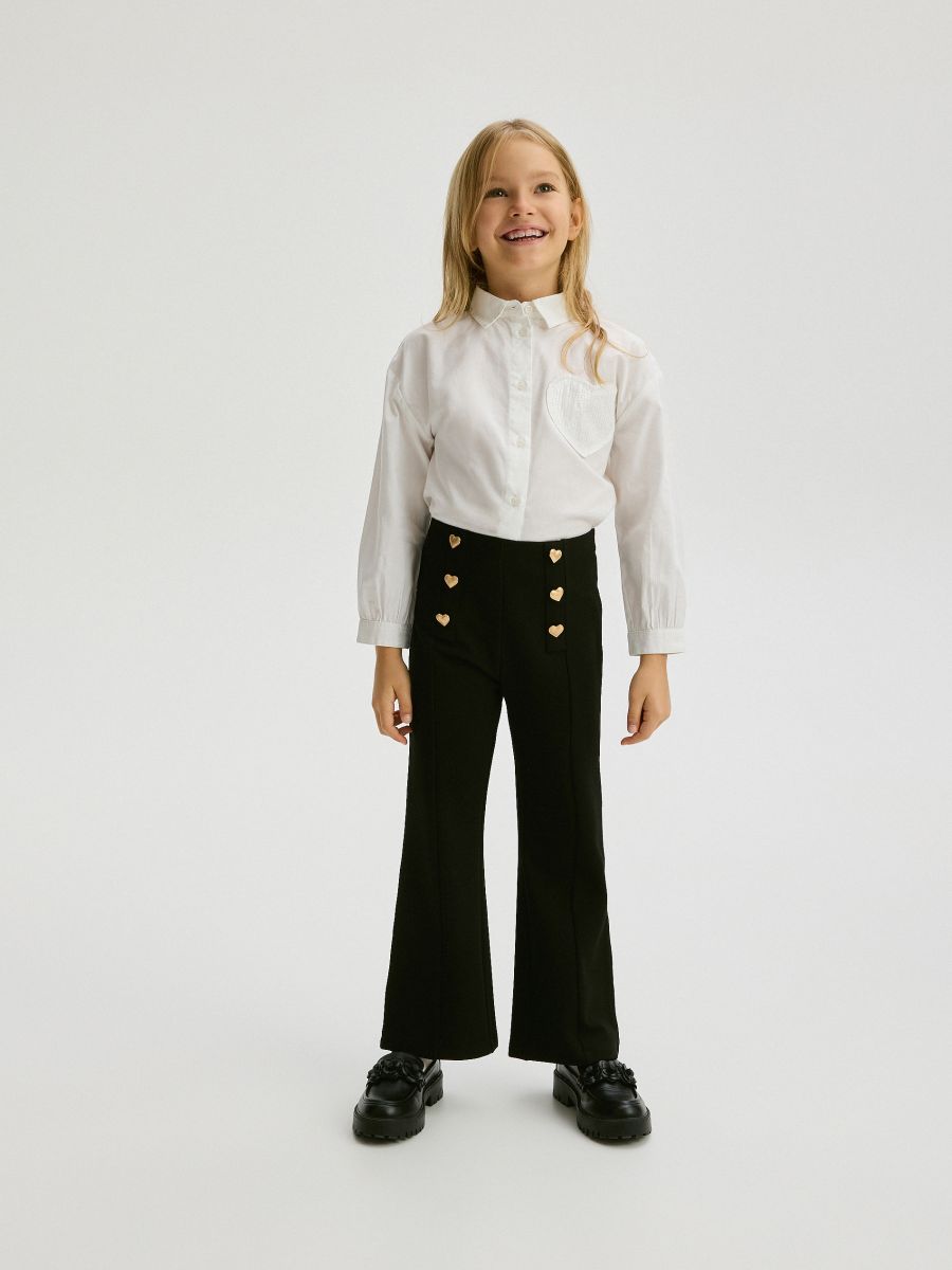 Trousers with ornament buttons - black - RESERVED - 2