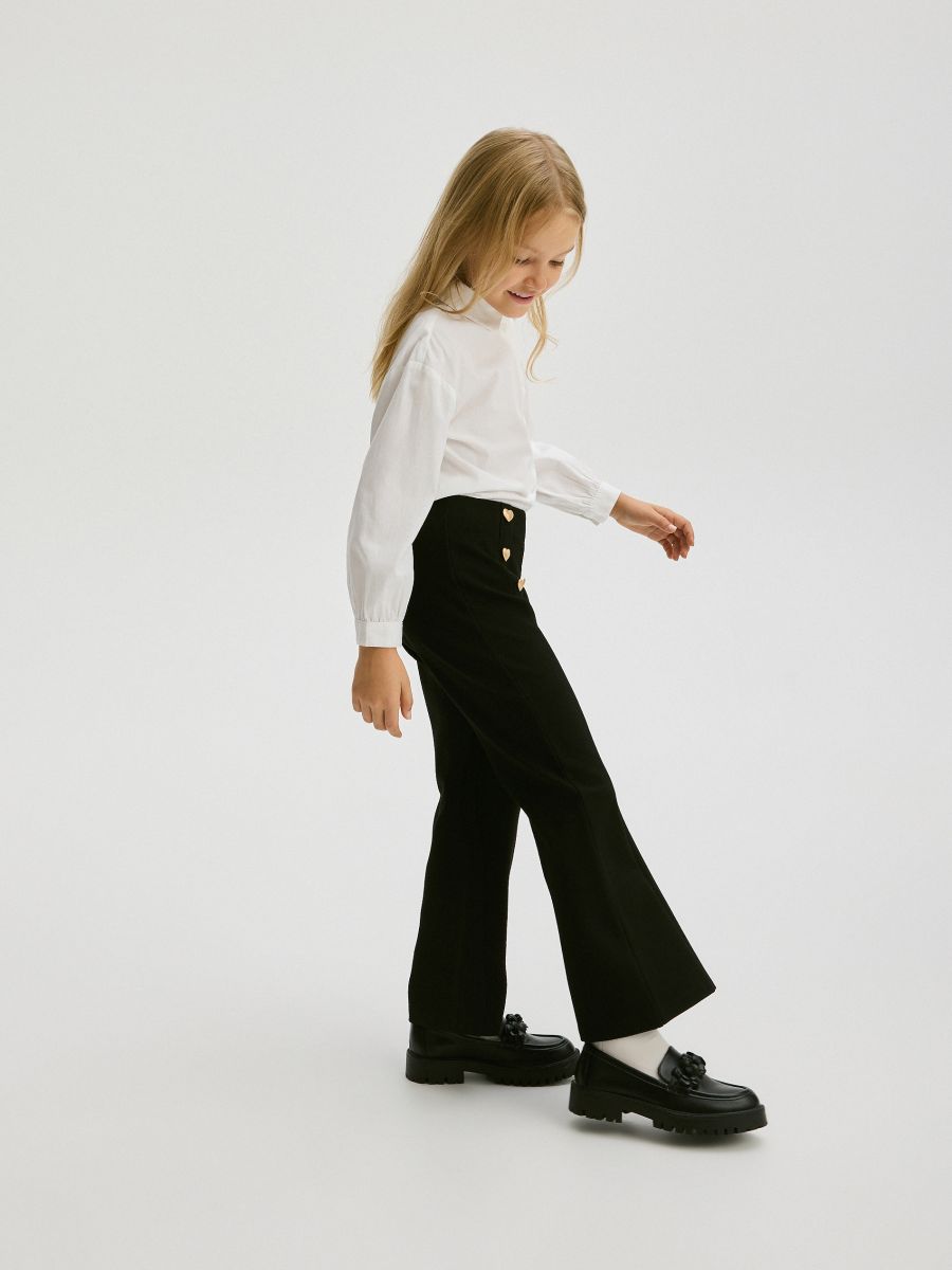 Trousers with ornament buttons - black - RESERVED - 4
