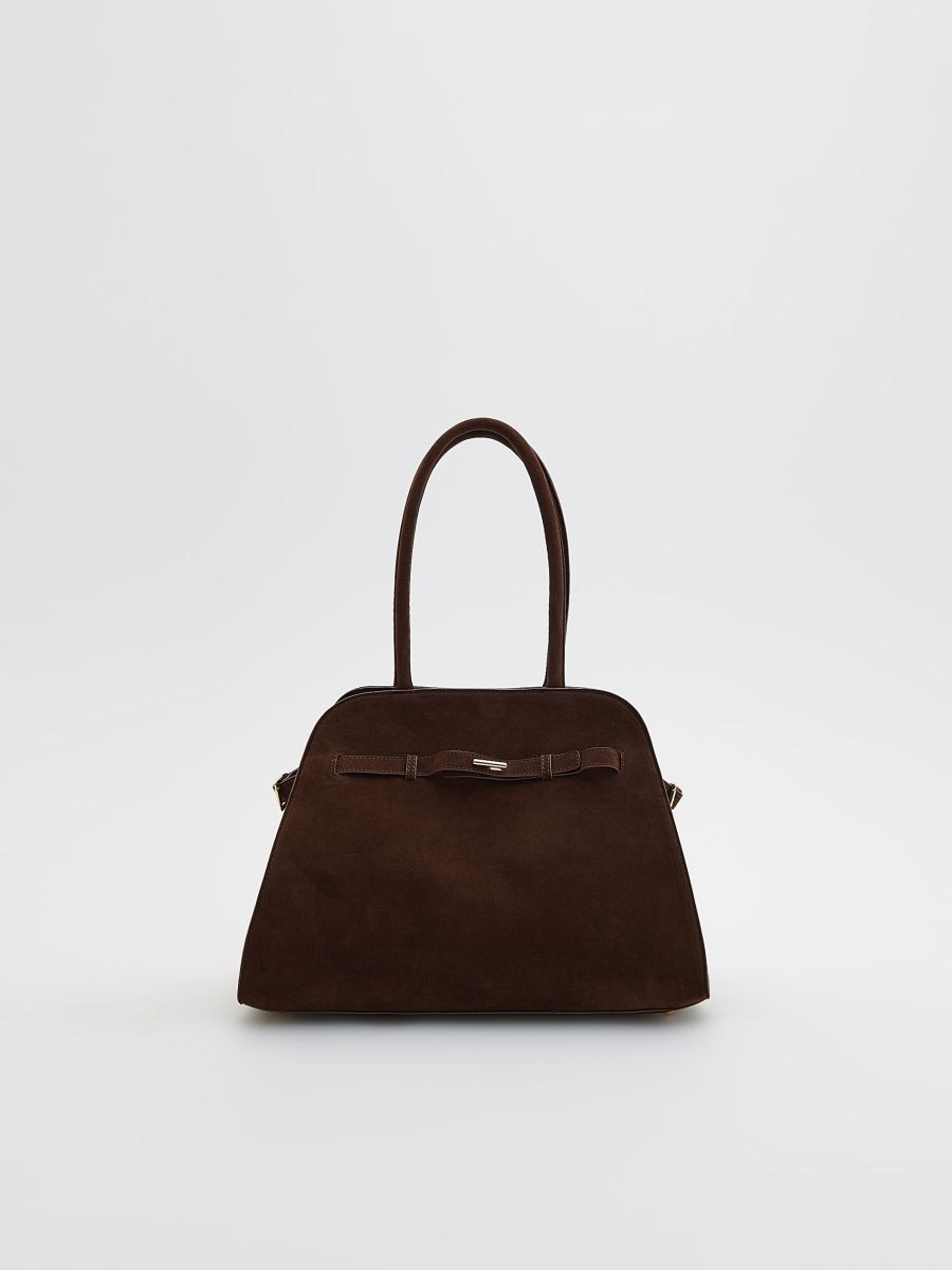 Faux suede bag - brown - RESERVED