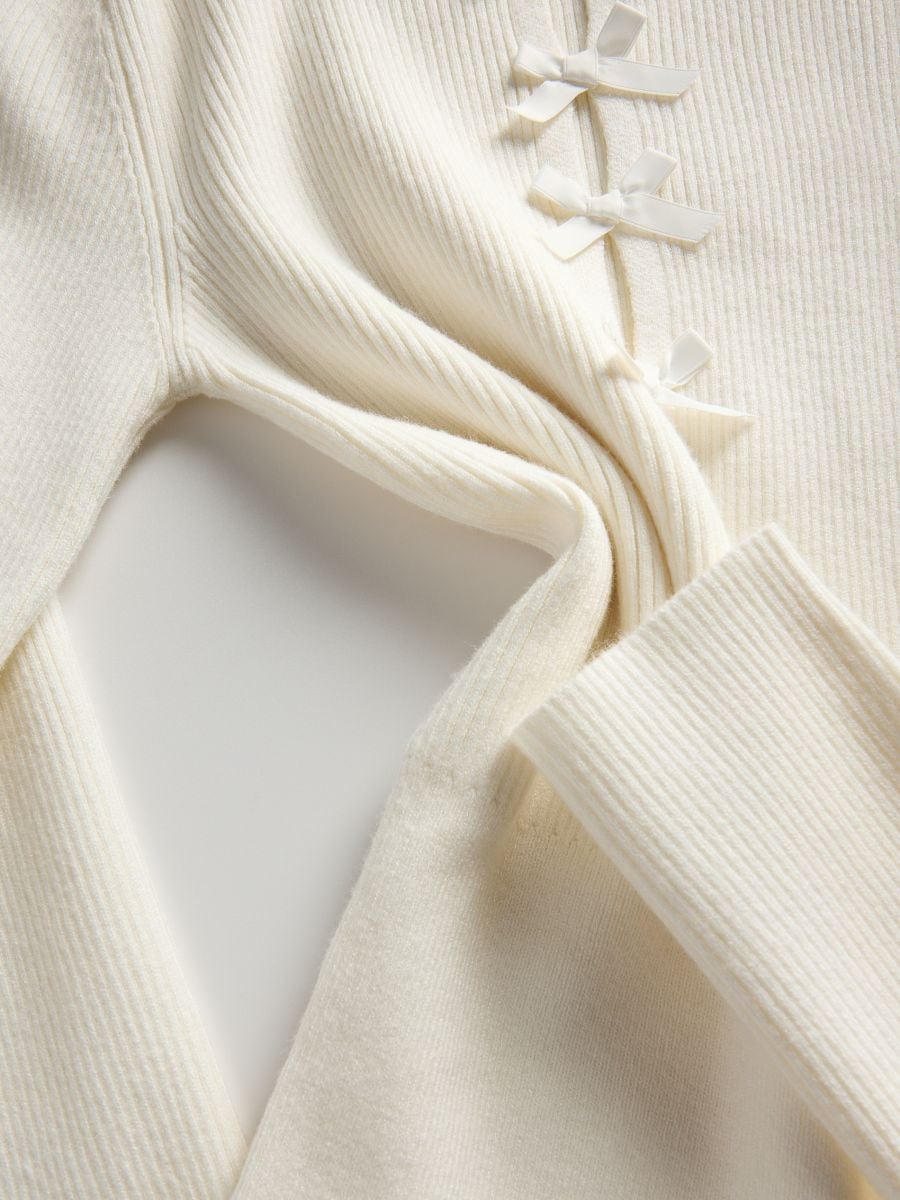 Blouse with bows - cream - RESERVED - 5