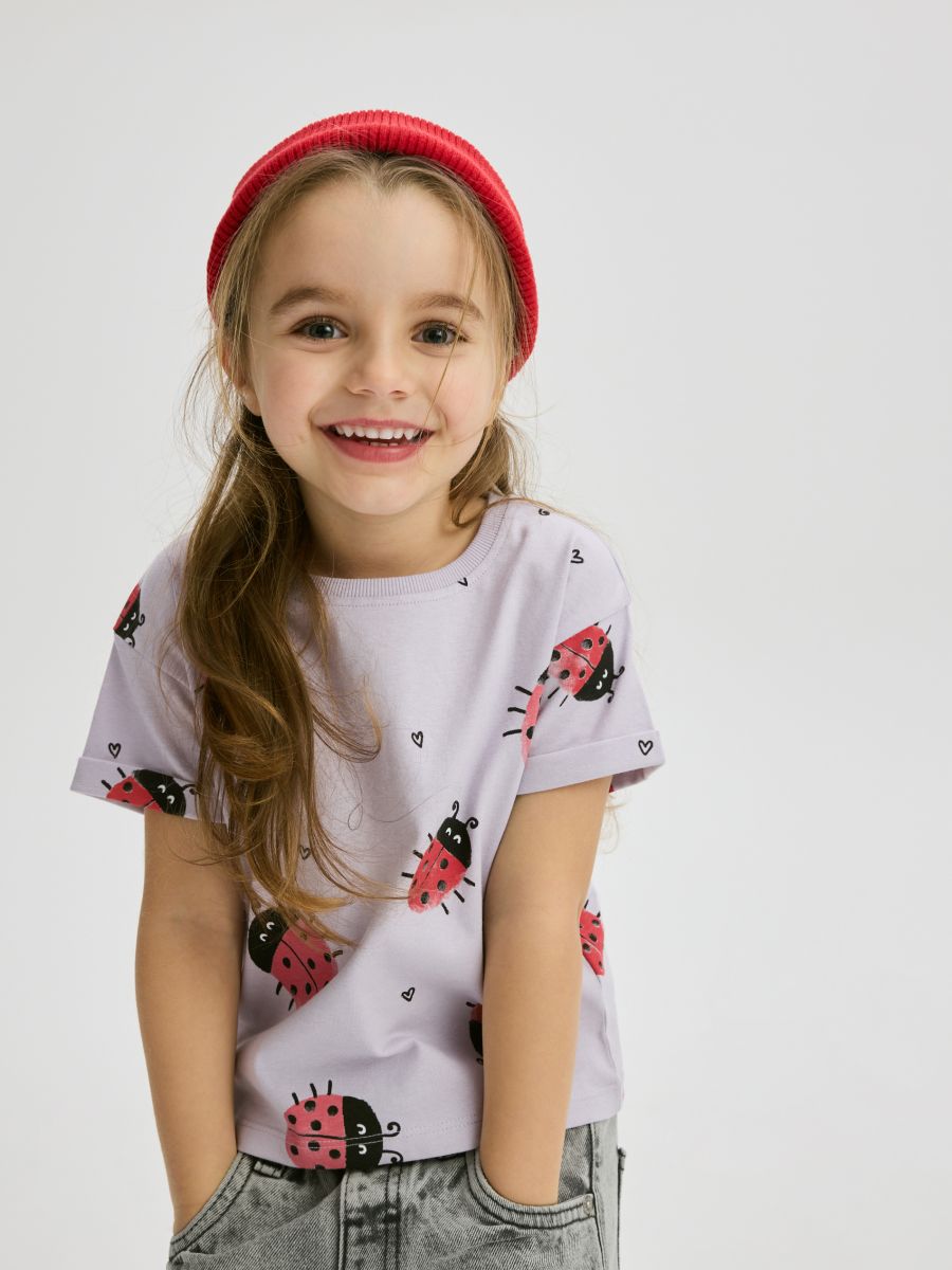 GIRLS` T-SHIRT - lavendel - RESERVED