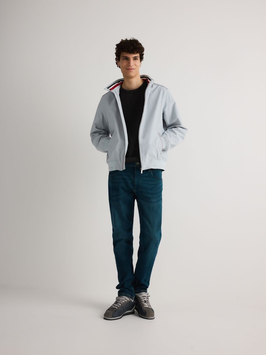 Concealable hood jacket - pale blue - RESERVED - 2