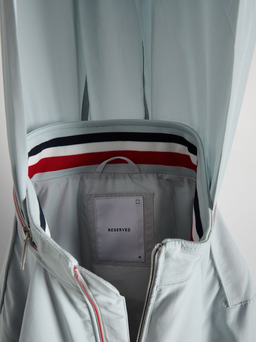 Concealable hood jacket - pale blue - RESERVED - 8