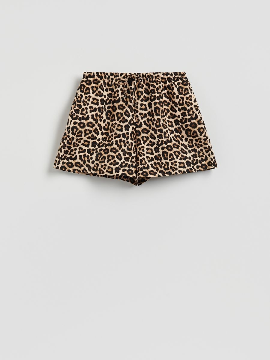 Patterned shorts with linen - multicolor - RESERVED - 5