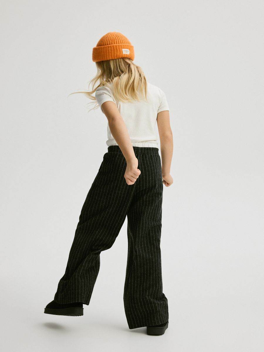 Elegant stripe trousers - dark grey - RESERVED - 5