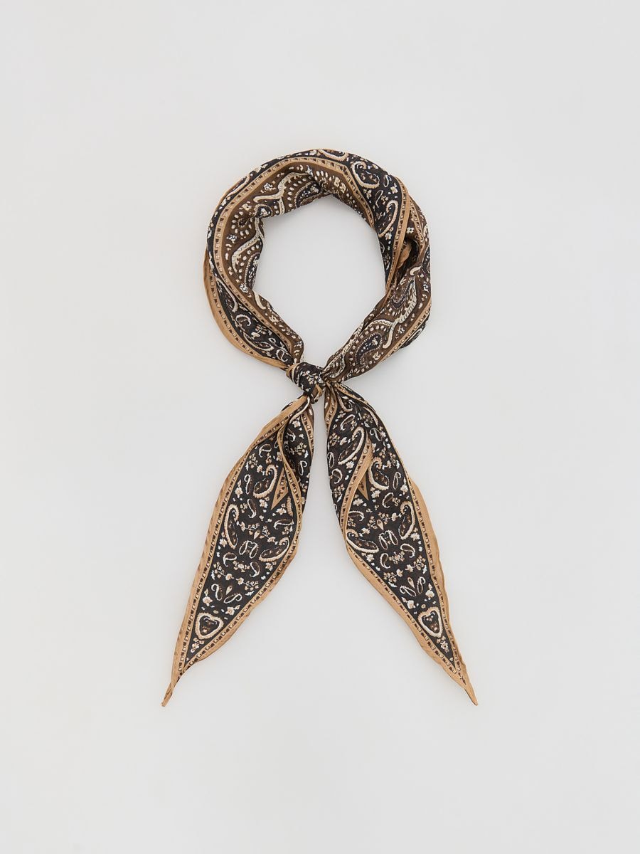 Patterned neckerchief - brown - RESERVED