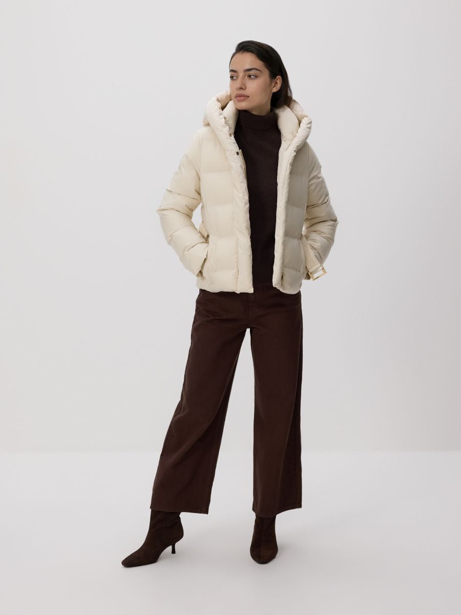 Τζάκετ με ζώνη - nude - RESERVED