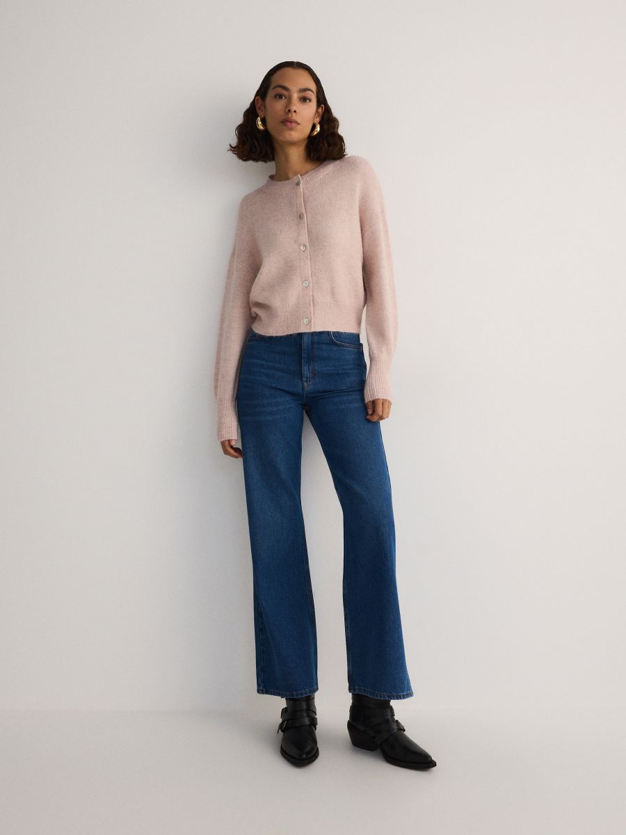 Wool blend cardigan - dusty rose - RESERVED - 3