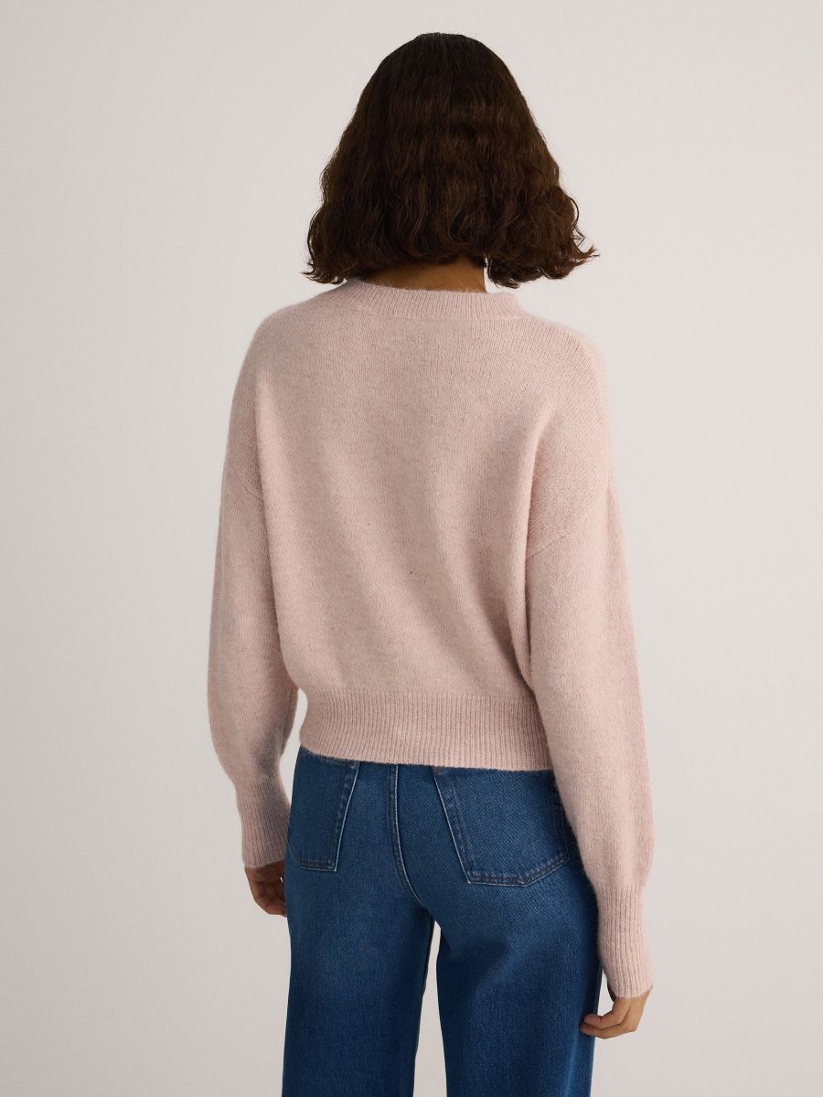 Wool blend cardigan - dusty rose - RESERVED - 4