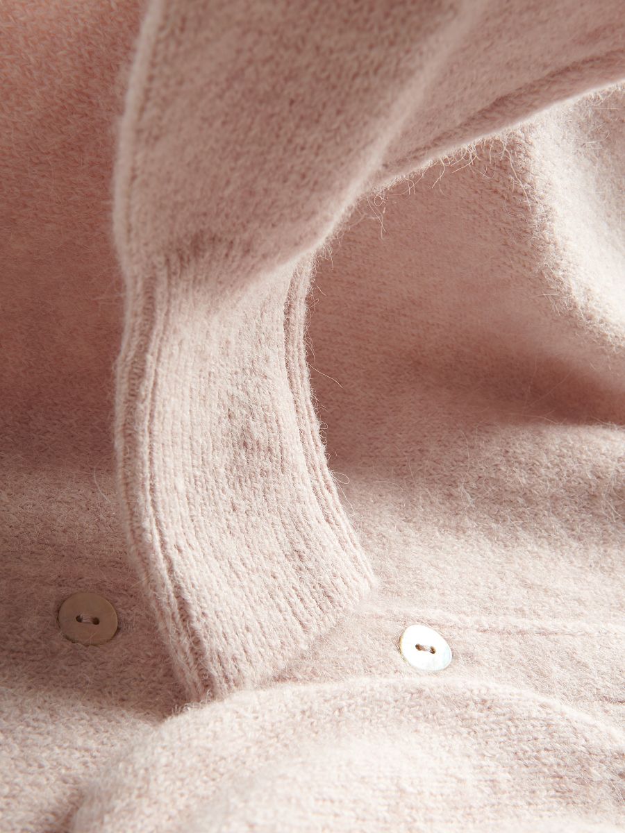 Wool blend cardigan - dusty rose - RESERVED - 6