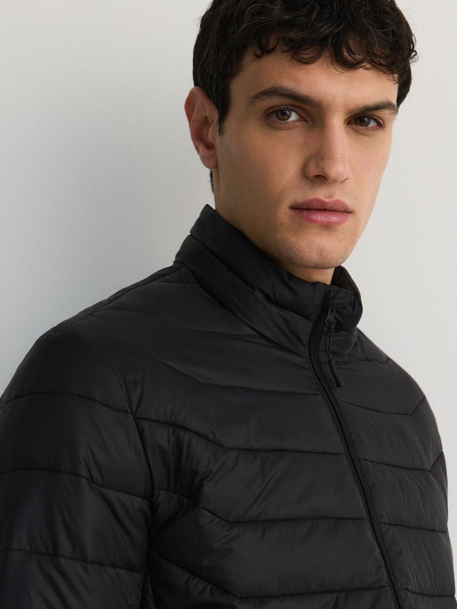 Quilted jacket with stand up collar - black - RESERVED - 2