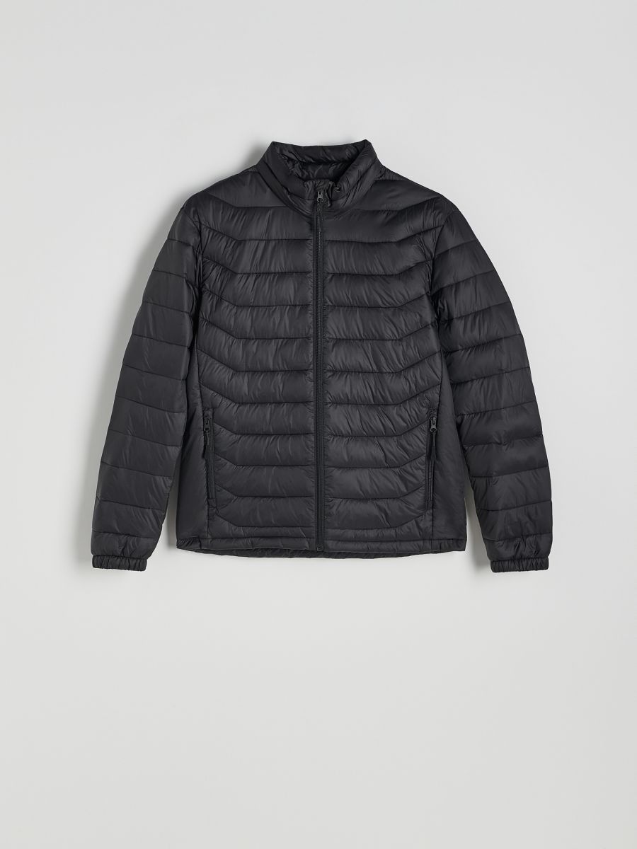Quilted jacket with stand up collar - black - RESERVED - 6