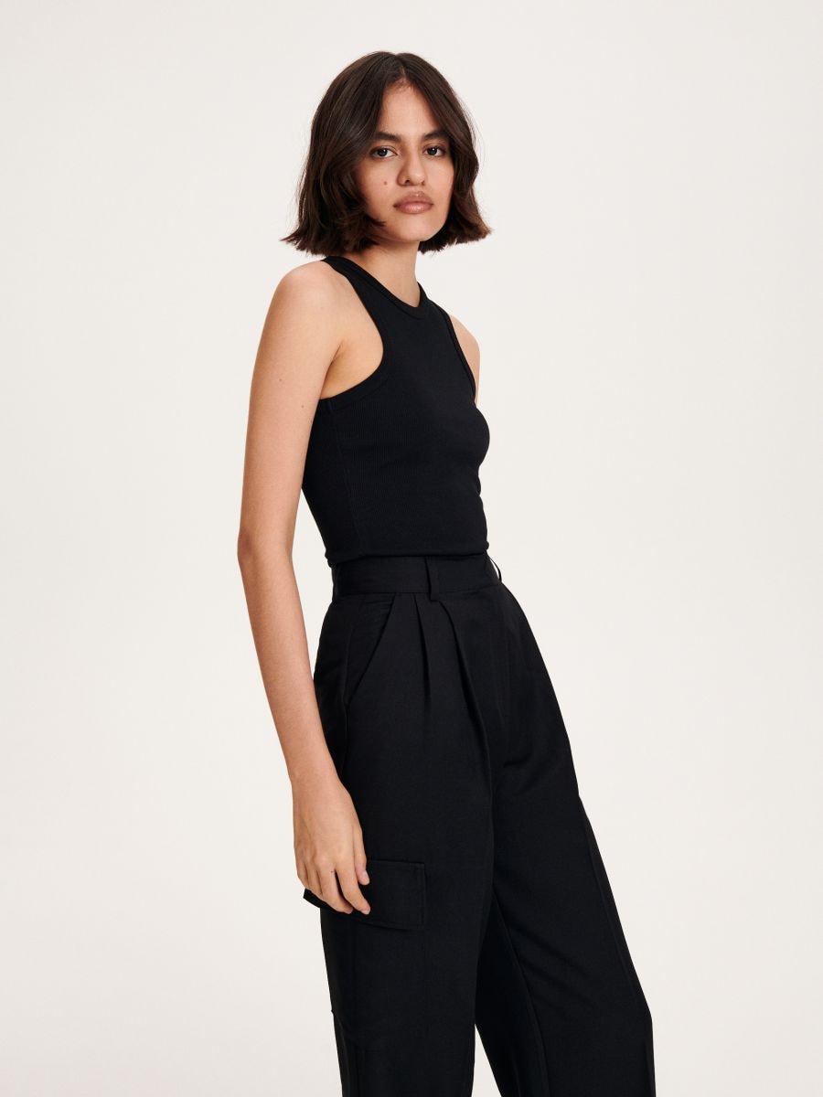 Trousers with cargo pockets - black - RESERVED - 3
