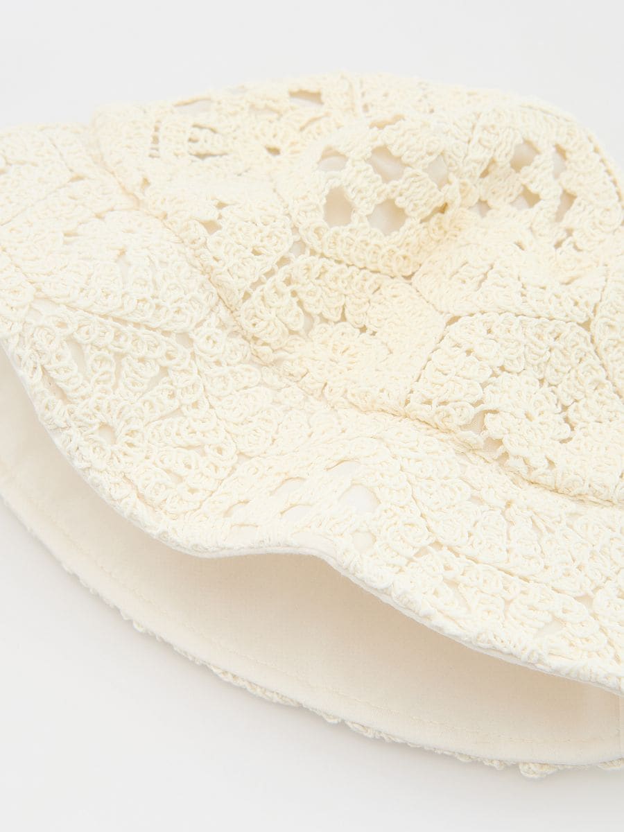Openwork bucket hat - nude - RESERVED - 3