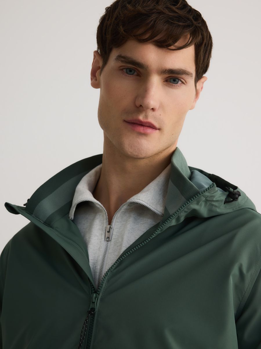 Plain hooded jacket - light green - RESERVED - 3