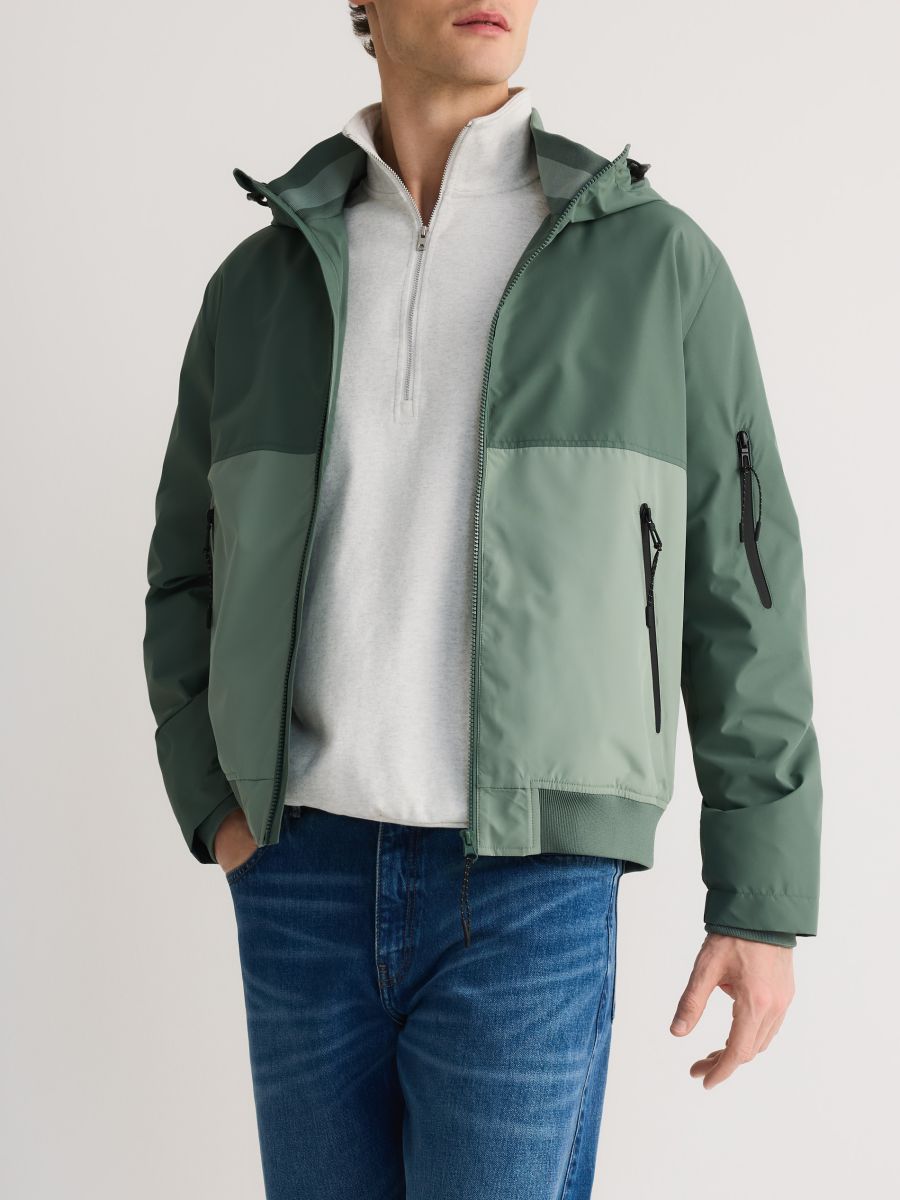 Plain hooded jacket - light green - RESERVED - 2