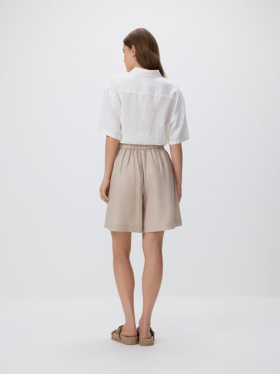 Linen shorts - beige - RESERVED - 4