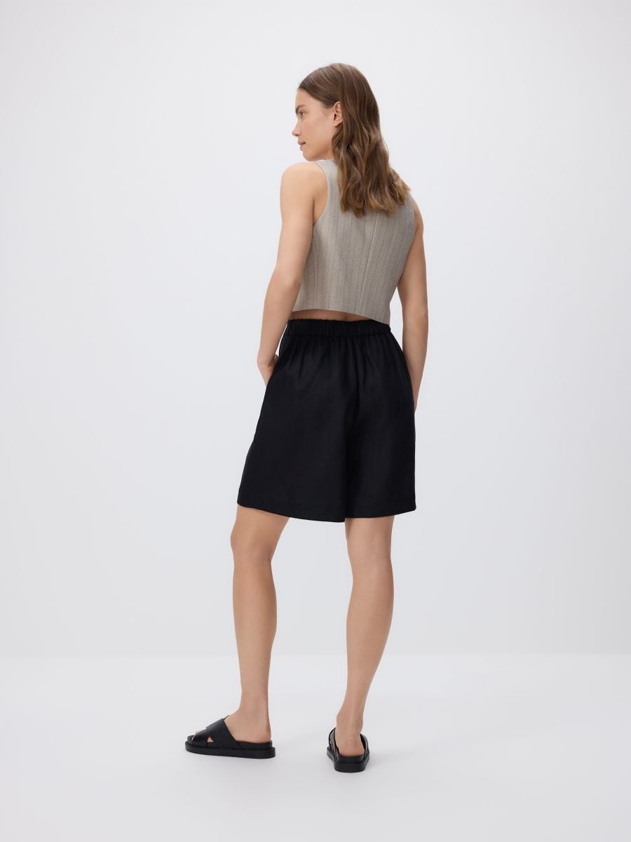 Linen shorts - black - RESERVED - 3