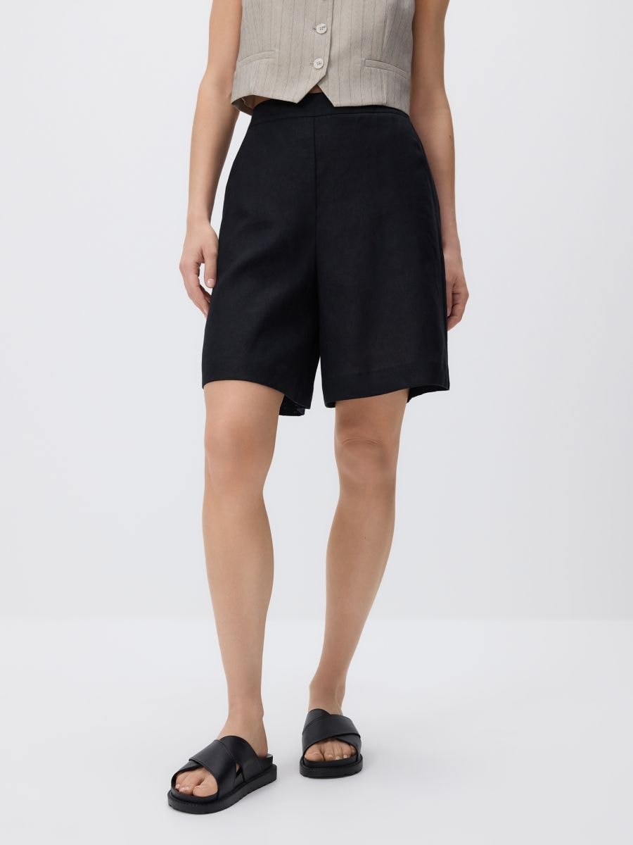 Linen shorts - black - RESERVED - 2