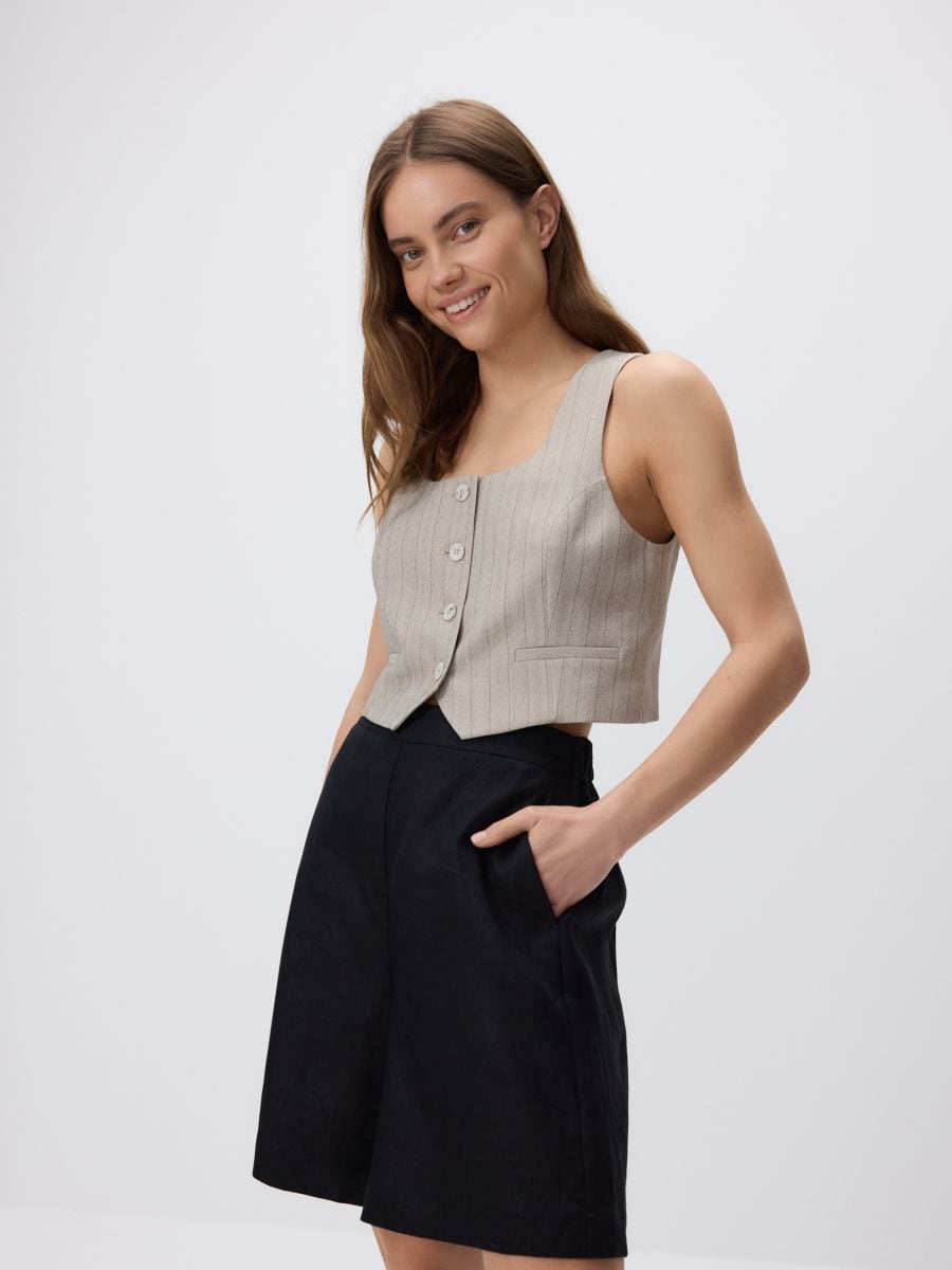 Linen shorts - black - RESERVED - 4