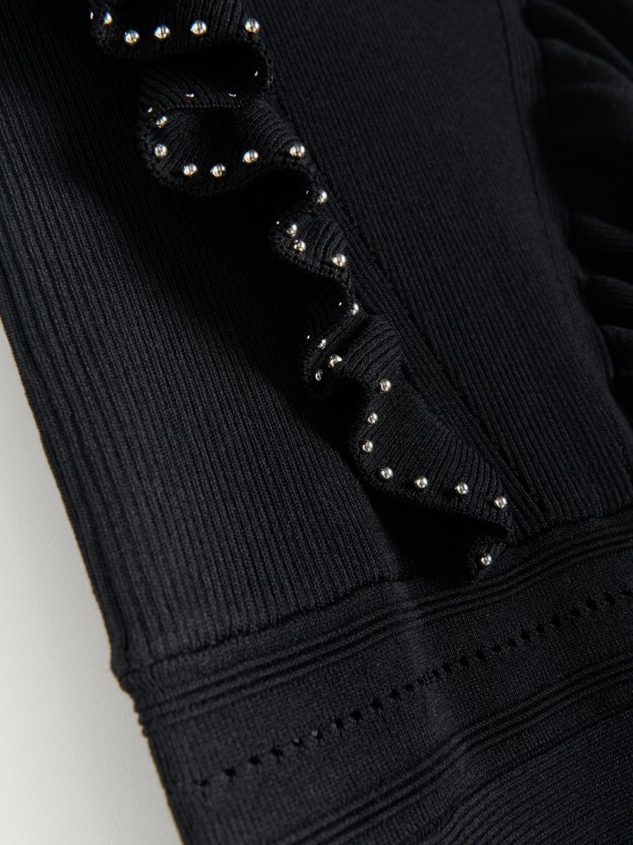 Mini dress with sequin appliqués - black - RESERVED - 5